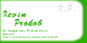 kevin prokob business card